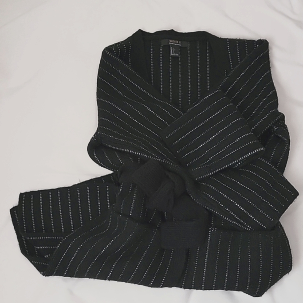 FOREVER 21 Japan Chic Kimono Soft Thick Cozy Cotton Cardigan Sweater Women's L